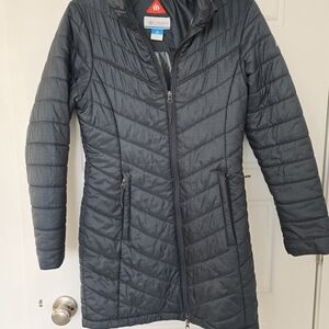 Columbia Women's Green Long Quilted Packable Puffer Coat